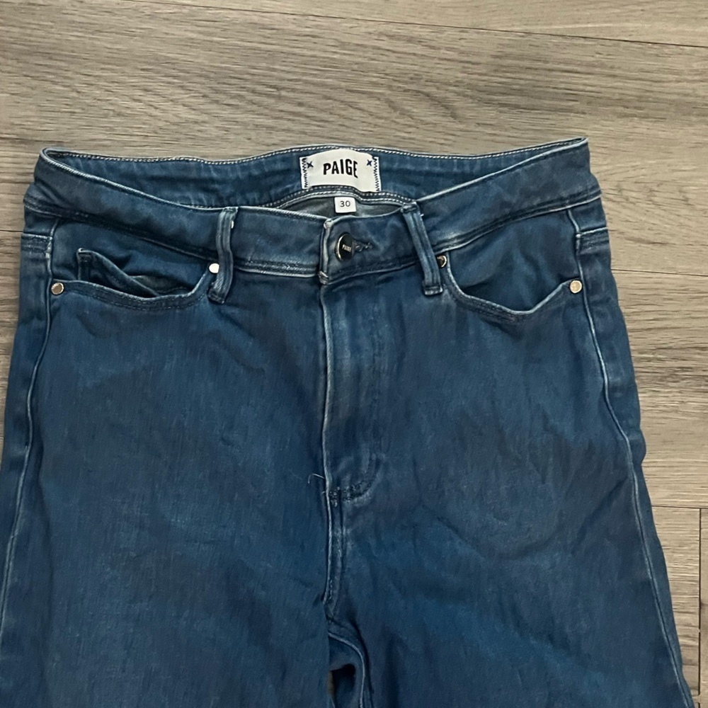 PAIGE Genevieve Flare Blue Jeans - Picture 4 of 9